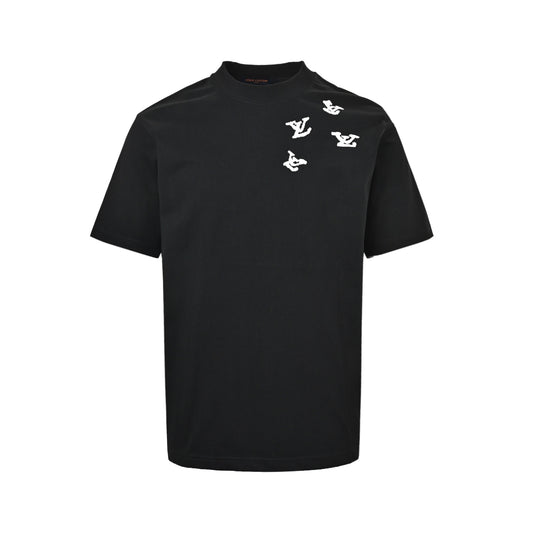 Louis Vuitton 26ss flocked presbyopia logo printed short sleeves