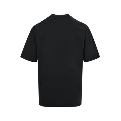 Balenciaga short sleeves with three-dimensional embroidered letters on the chest