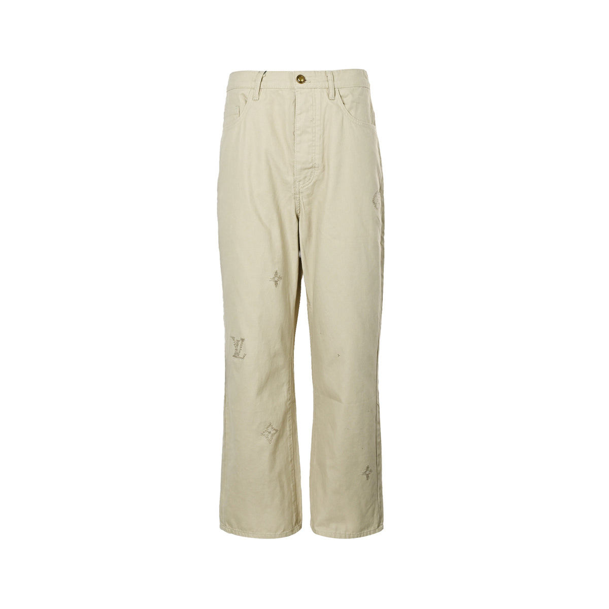 Louis Vuitton Monogram signature jeans with front and back embroidery