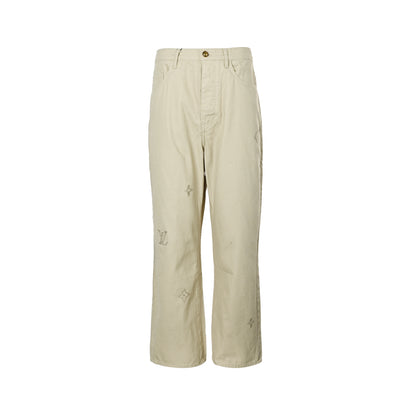 Louis Vuitton Monogram signature jeans with front and back embroidery