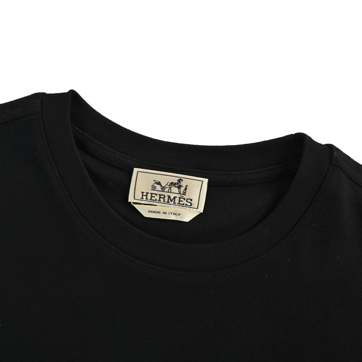 Hermes Paris/Hermes horse leather logo short sleeves