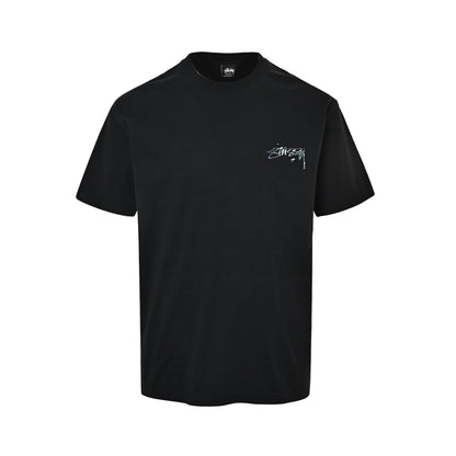 Stussy mercury letter printed short sleeves
