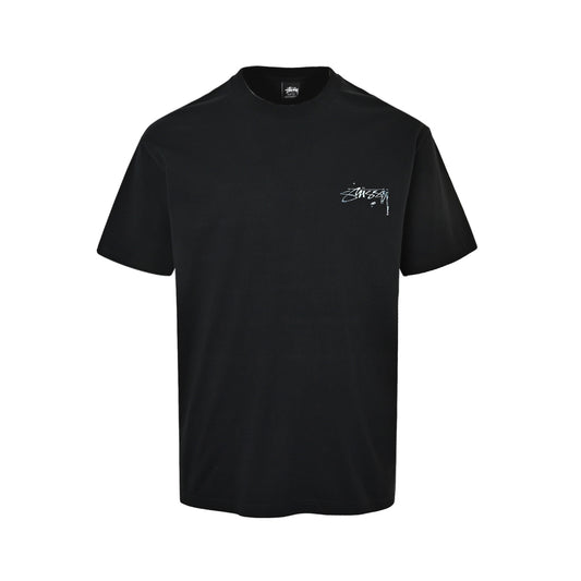 Stussy mercury letter printed short sleeves