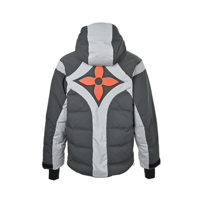 Louis Vuitton 25Fw Ski Series Floral Double Zipper Hooded Down Jacket