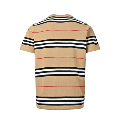 Burberry classic TB embroidered striped knitted short sleeves