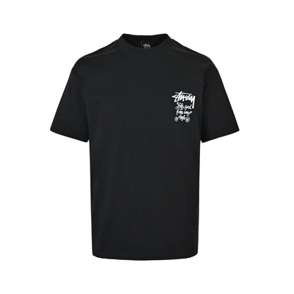 Stussy 26ss back lip print short sleeves