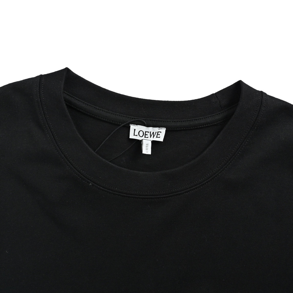 Loewe/Luo Yiwei 26ss nine-square embroidered logo short sleeves