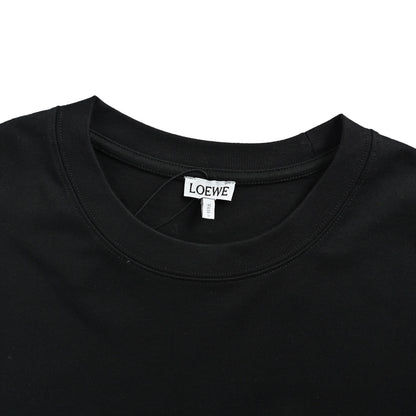 Loewe/Luo Yiwei 26ss nine-square embroidered logo short sleeves