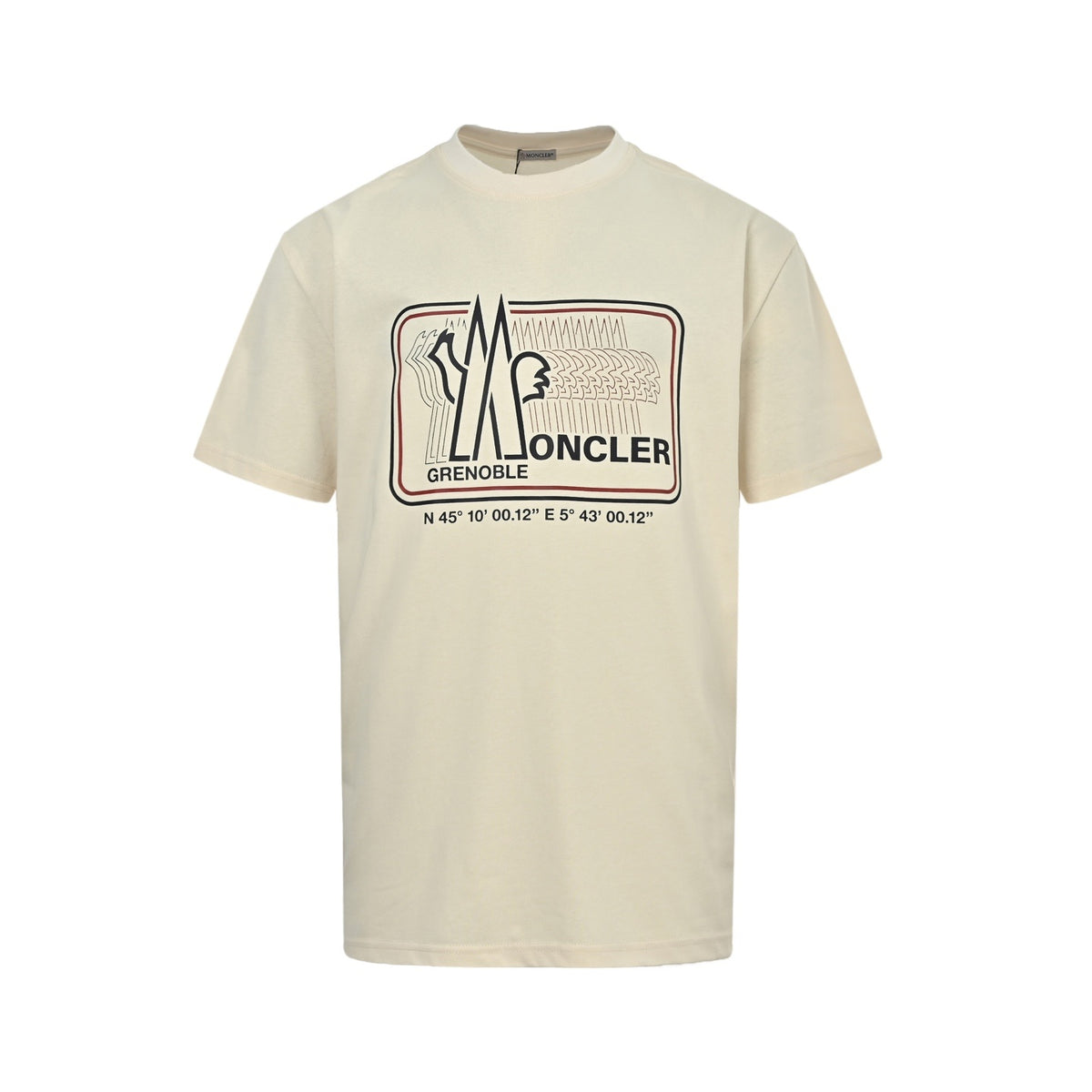 Moncler/Mongolian 26ss mountain coordinates printed short sleeves