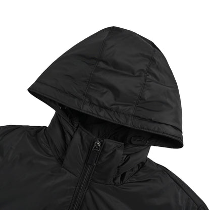 Prada triangle logo regenerated nylon hooded down jacket