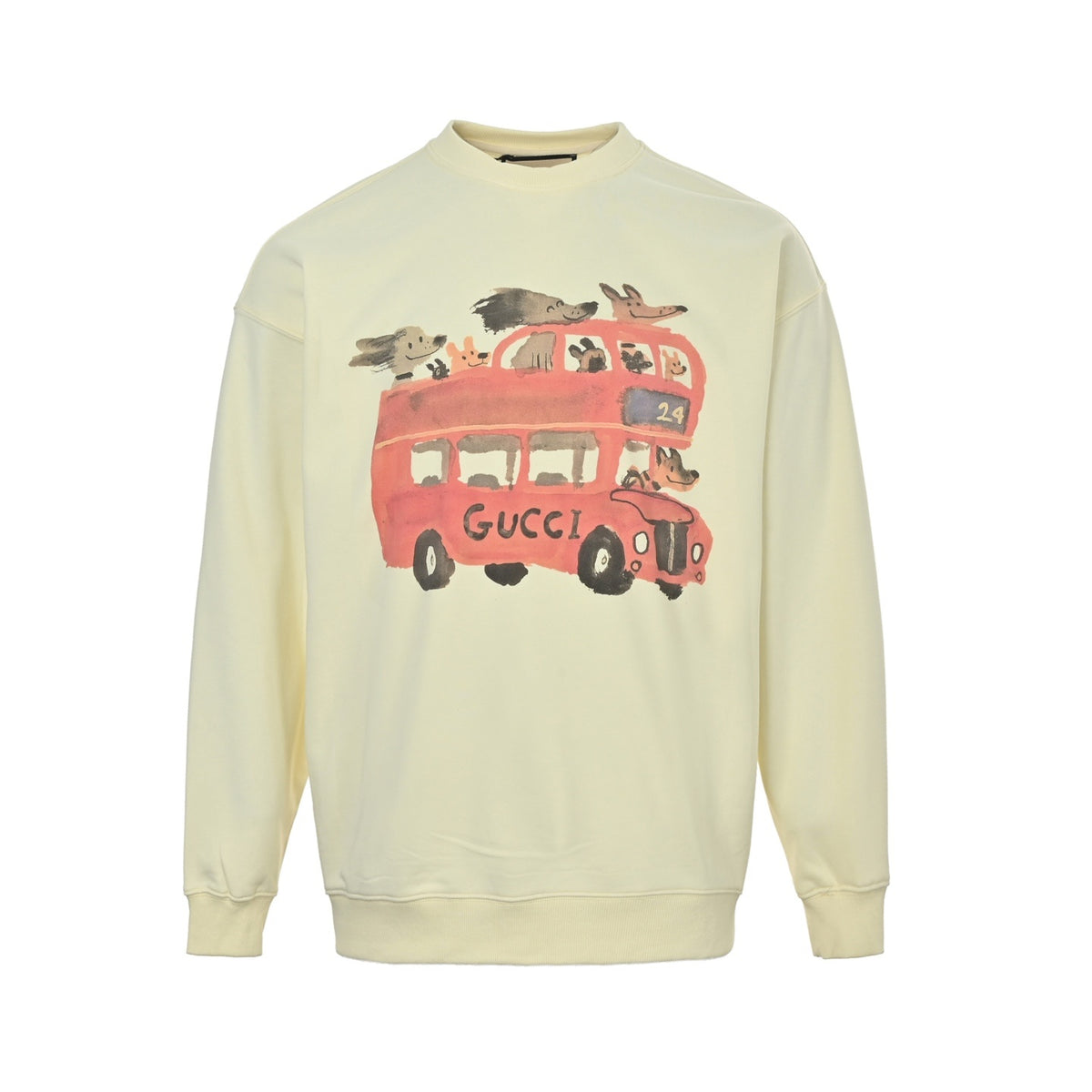Gucci fun cartoon print crew neck sweatshirt