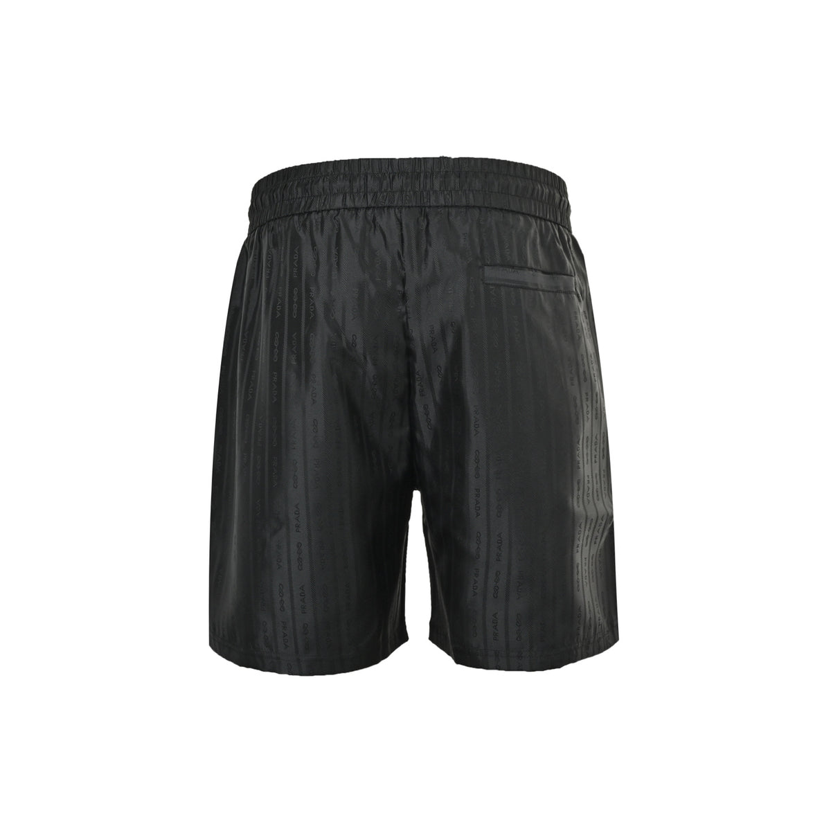 Prada dark pattern jacquard triangle beach shorts