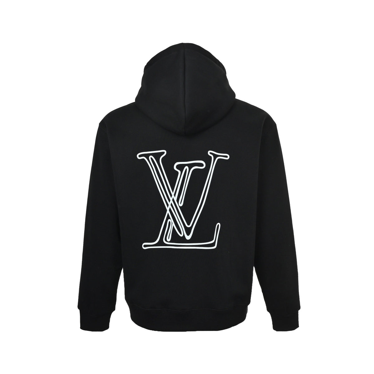 Louis Vuitton 25Fw artistic lettering hooded sweatshirt