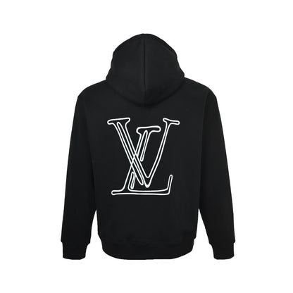 Louis Vuitton 25Fw artistic lettering hooded sweatshirt