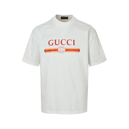 Gucci belt printed short sleeves