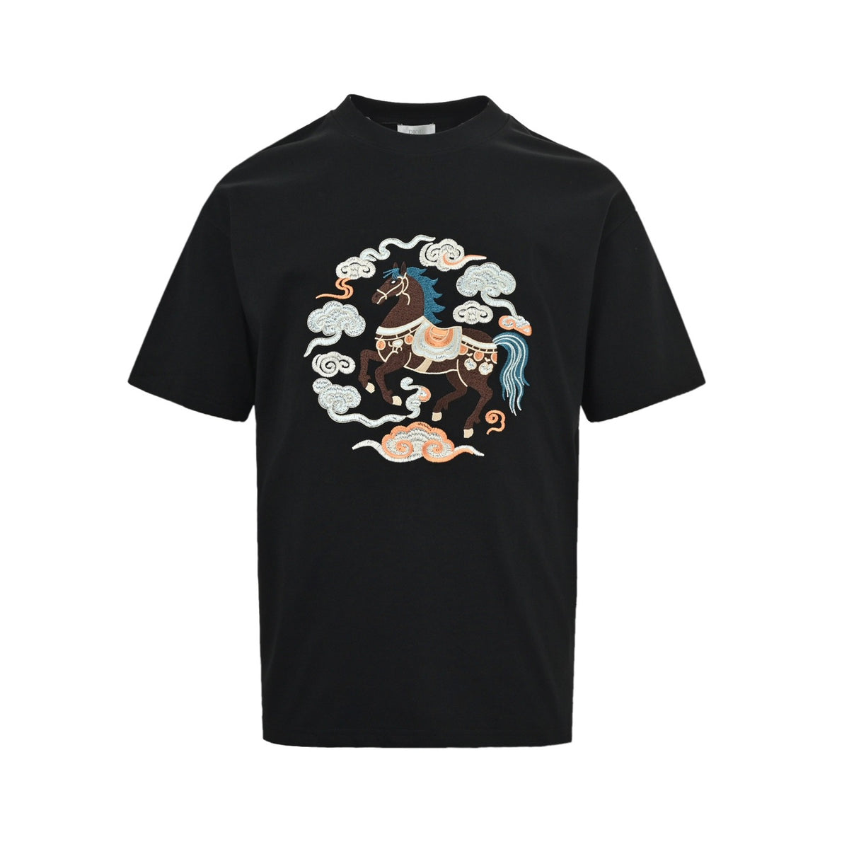 Dior 26ss Year of the Horse Limited Horse Steps Auspicious Clouds Embroidered Short Sleeves