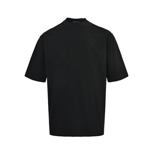 Chrome Hearts/Chrome Heart misaligned Sanskrit scroll embroidered short sleeves