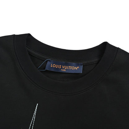 Louis Vuitton tassel dotted embroidered short sleeves
