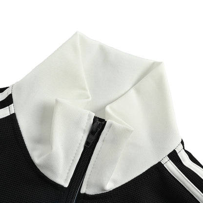 Adidas clover embroidered retro stand collar jacket