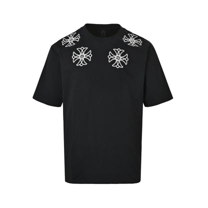 Chrome Hearts/Chrome Heart Warm-sensitive color-changing embroidered hardware logo short sleeves