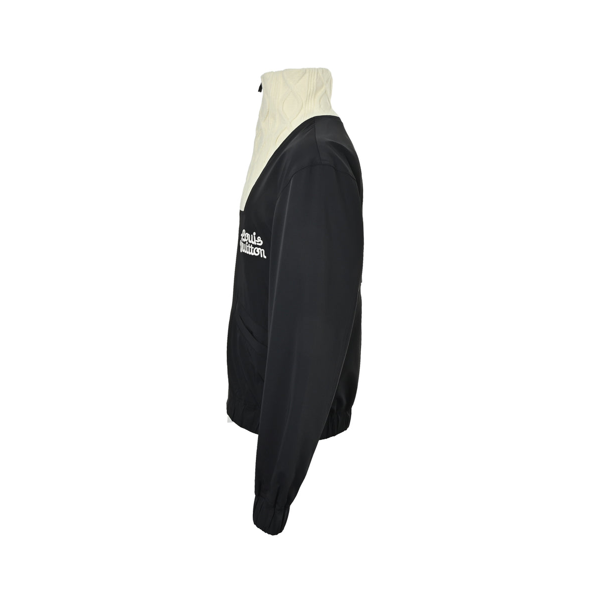 Louis Vuitton cable neck belted jacket
