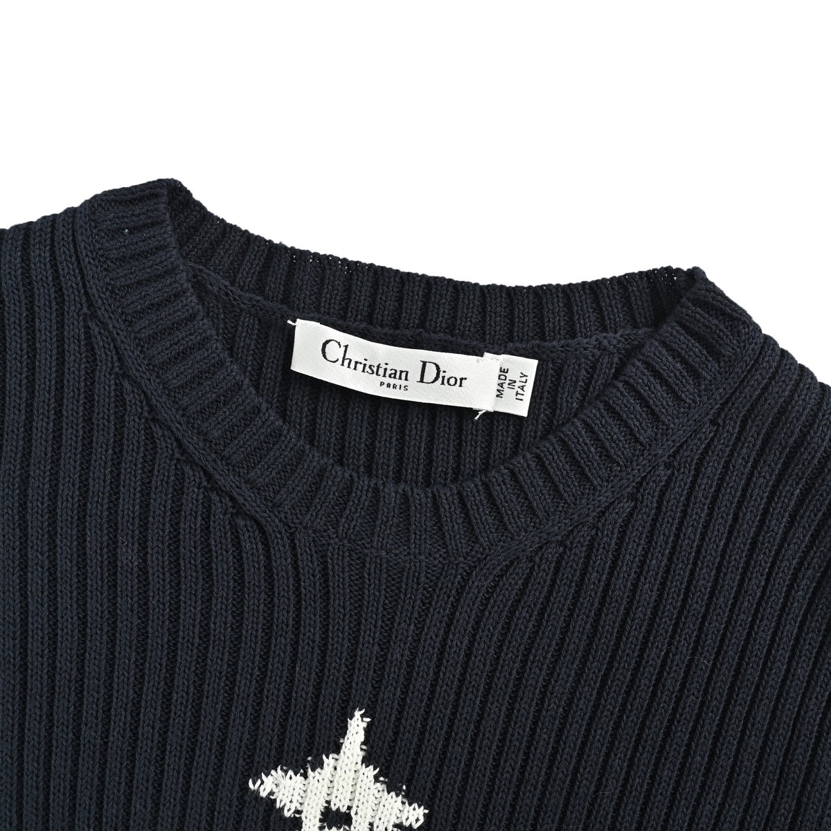 Dior striped lucky star knitted short sleeves