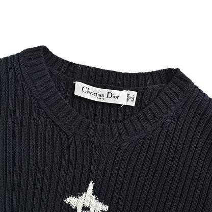 Dior striped lucky star knitted short sleeves