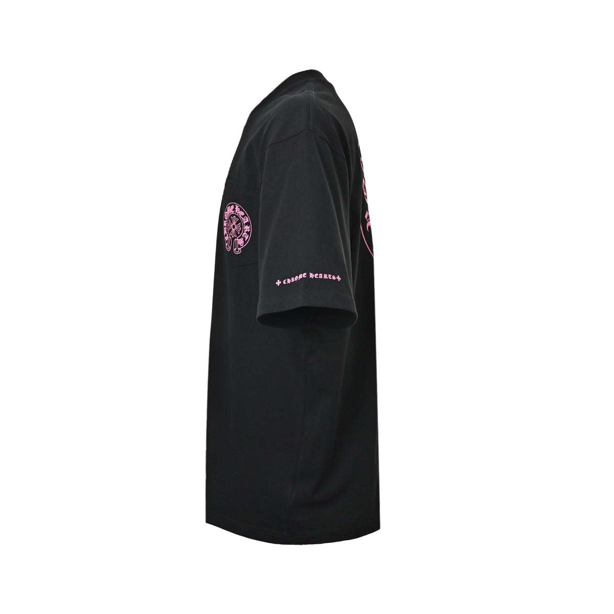 Chrome Hearts/Chrome Heart Pink Horseshoe Cross Print Short Sleeve