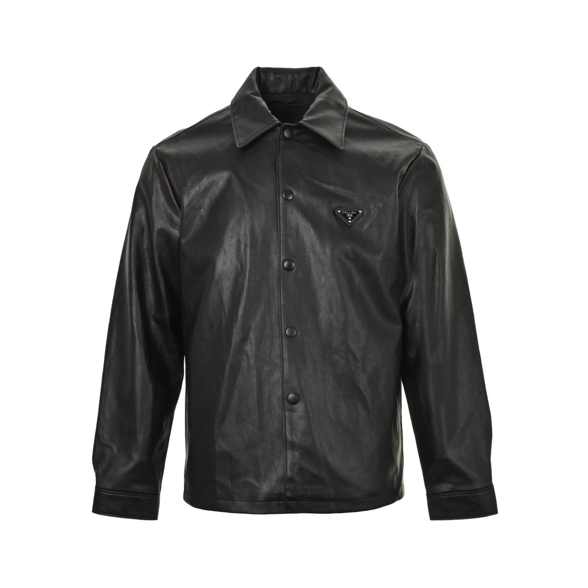 Prada triangle standard single-breasted leather jacket jacket
