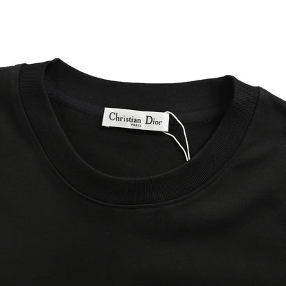 Dior 25ss diamond-shaped leather label pocket short sleeves
