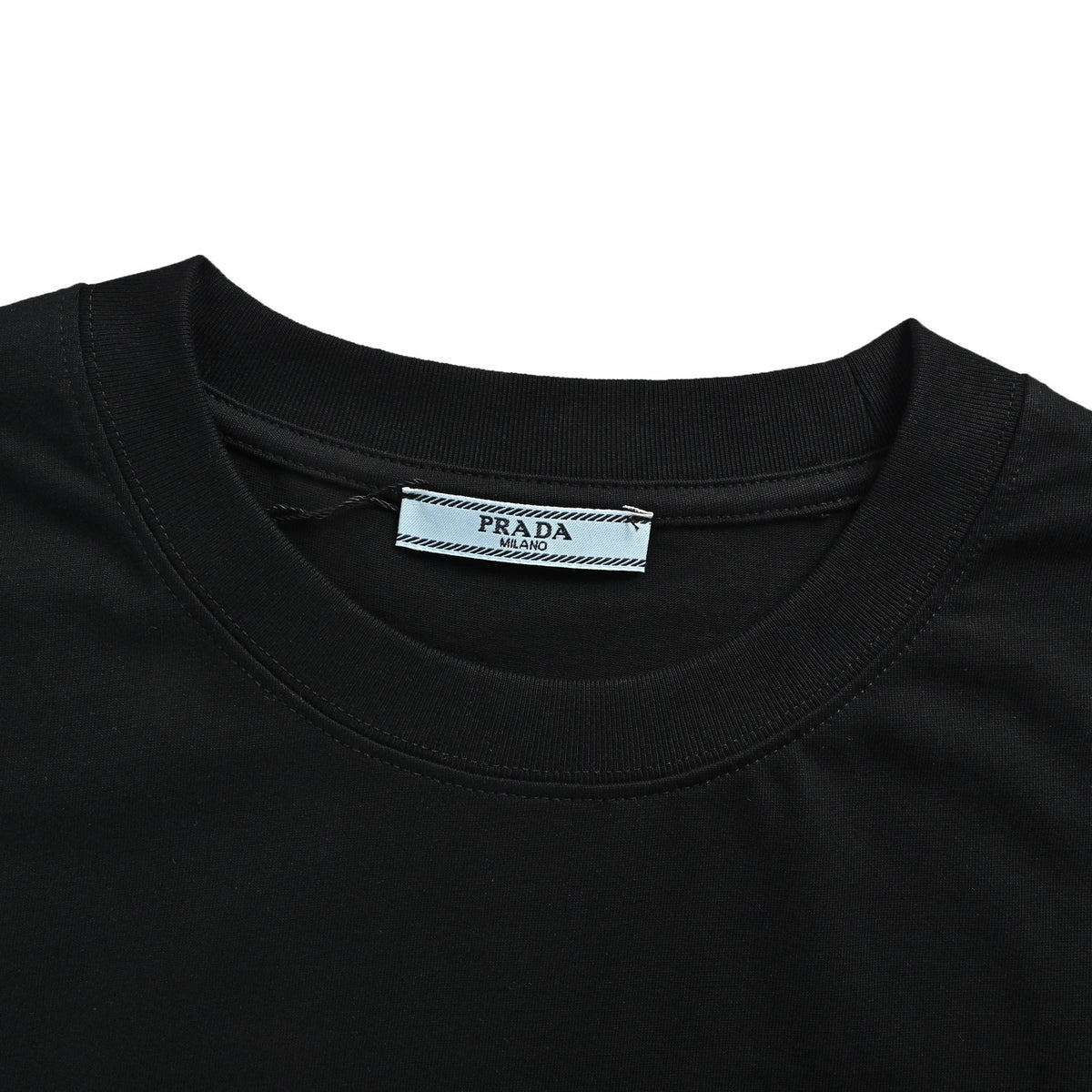 Prada villain and back patch splash ink embroidered short sleeves