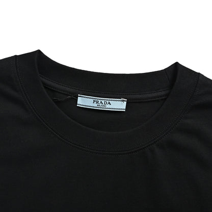 Prada villain and back patch splash ink embroidered short sleeves