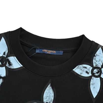 Louis Vuitton all-over mottled presbyopia printed short-sleeves