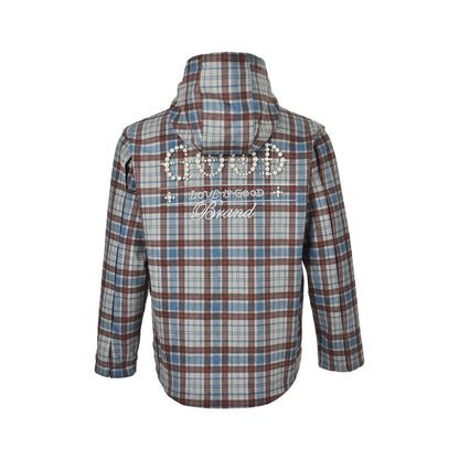 Good Brand 25Fw suede beaded hooded jacket