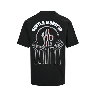 Moncler/Mask 26ss GM joint embroidered logo short sleeves
