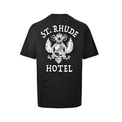 RHUDE ST. HOTEL Badge printed short sleeves