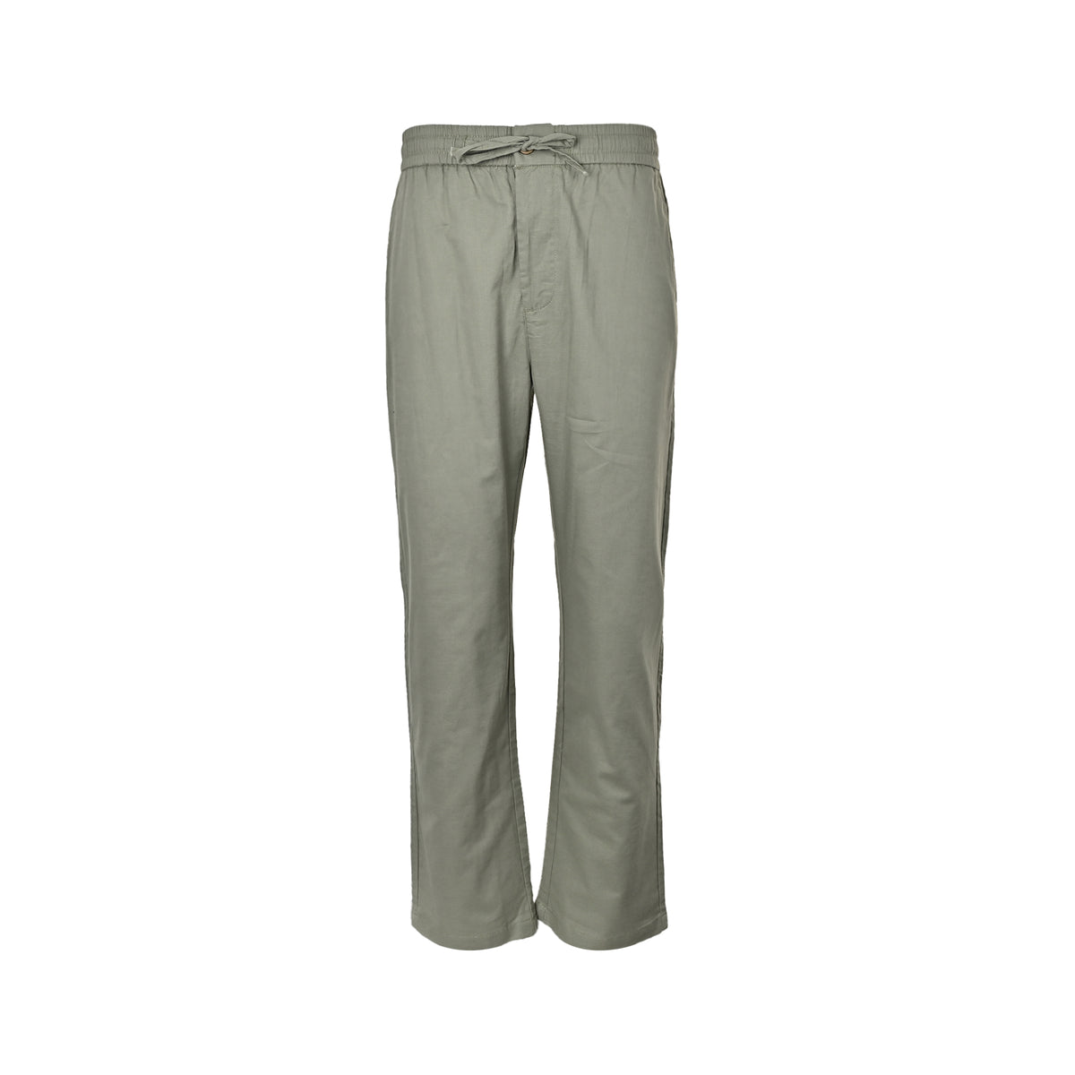 ZEGNA/Jegna cotton and linen blended solid color trousers