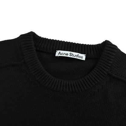 ACNE STUDIOS back letter print crew neck sweater