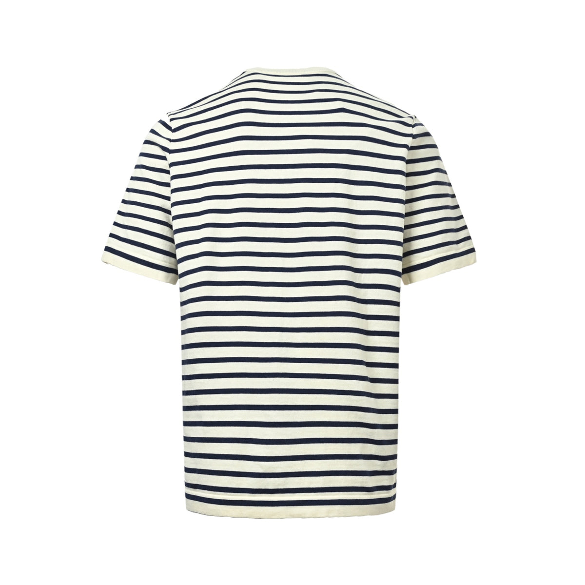Prada black and white striped embroidered knitted short sleeves