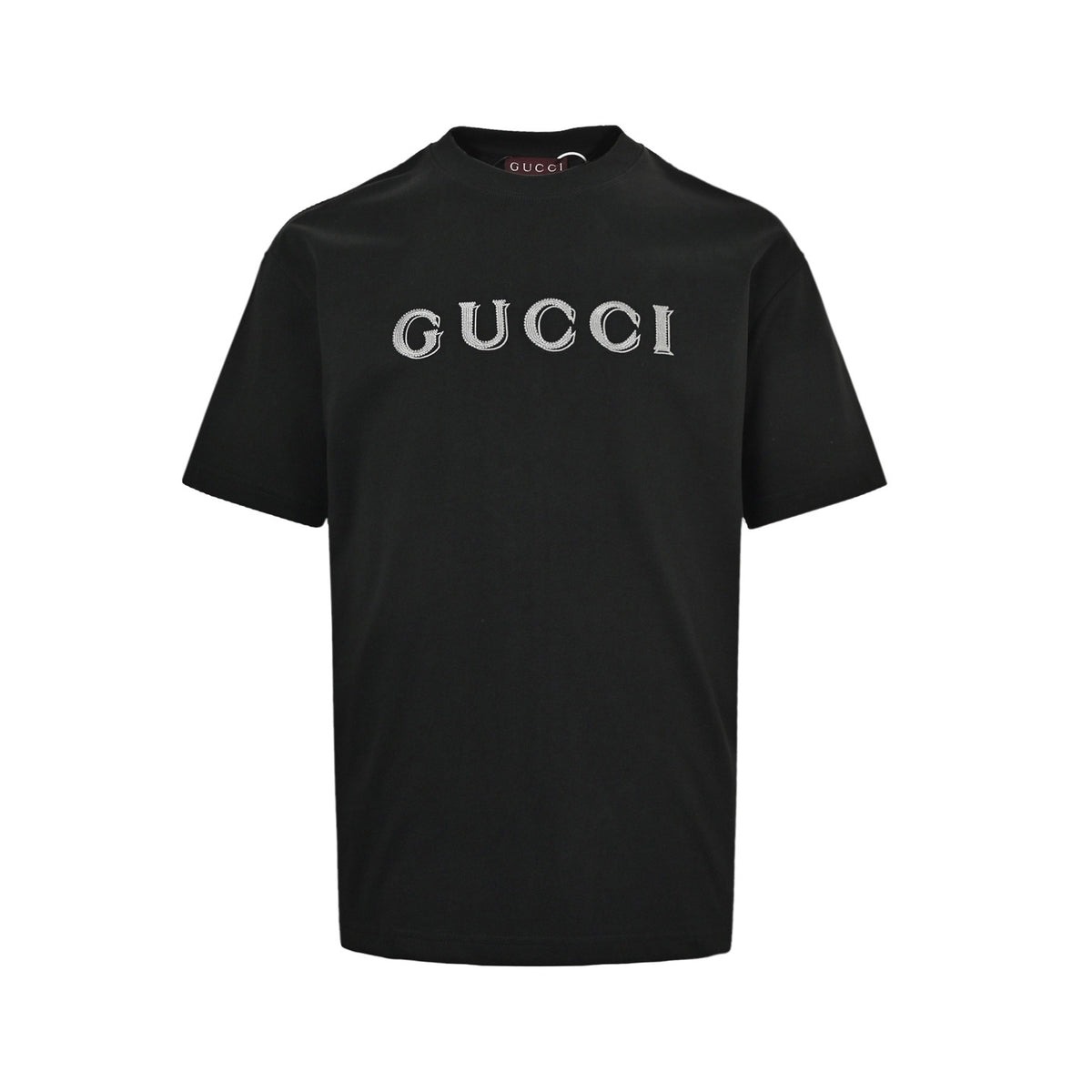 Gucci 26ss ghost letter logo embroidered short sleeves