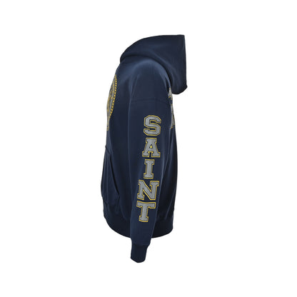 SAINT MICHAEL reflective angel medal print hooded sweatshirt