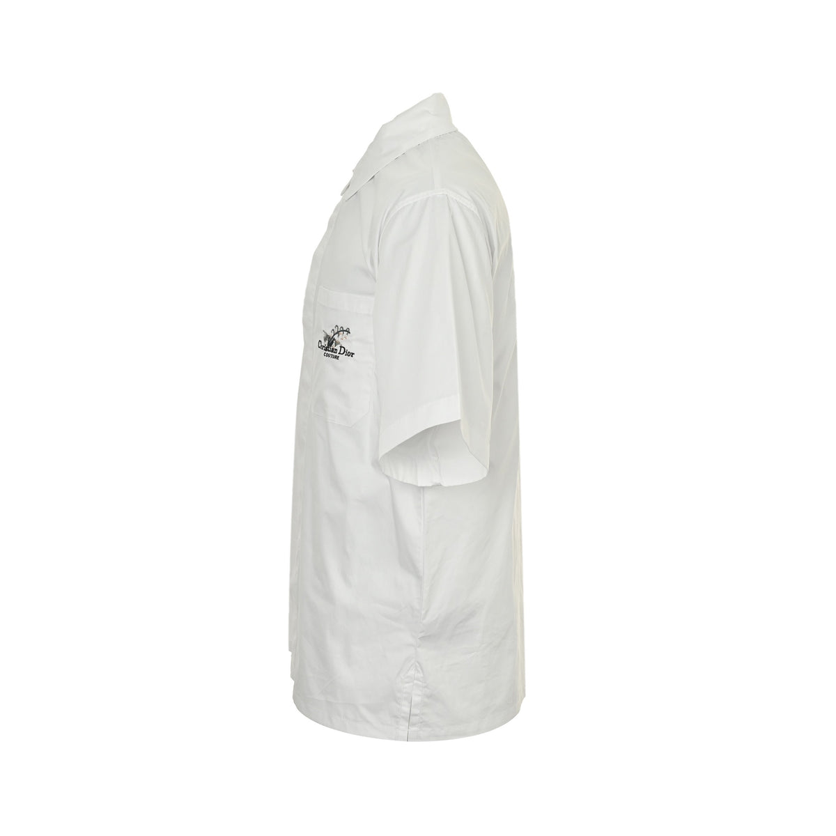 Dior 25ss lily of the valley embroidered short-sleeved shirt