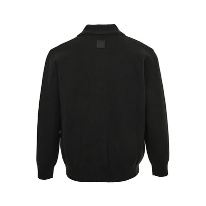Louis Vuitton 25Fw leather trimmed knitted belted jacket