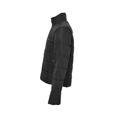 Prada pocket triangle logo quilted stand collar down jacket