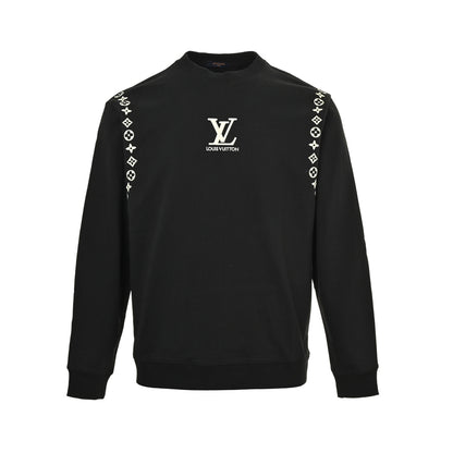 Louis Vuitton 25Fw embroidered letter round neck sweatshirt