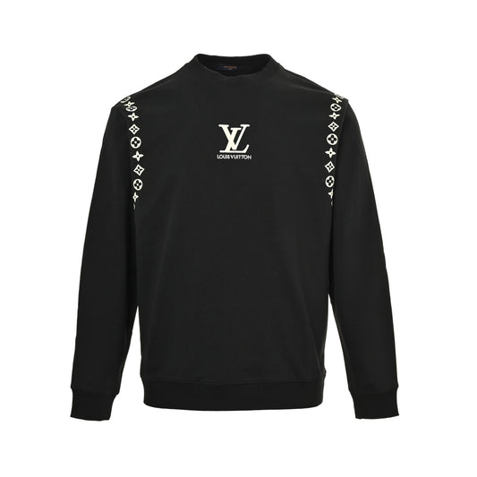 Louis Vuitton 25Fw embroidered letter round neck sweatshirt