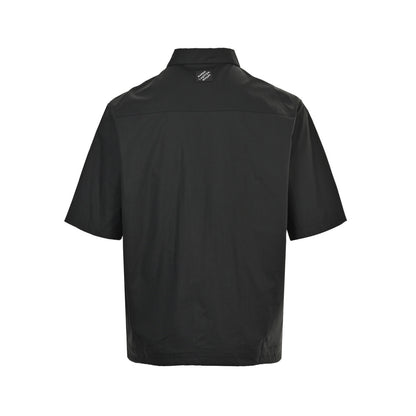 Louis Vuitton 25ss presbyopic embroidered hollow short-sleeved shirt
