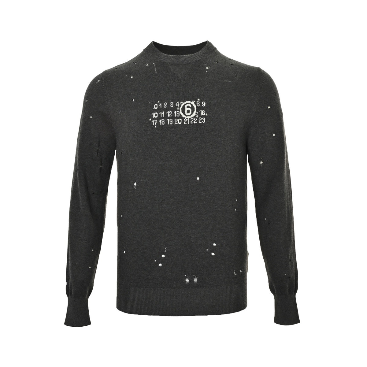 Maison Margiela/Margiela 25Fw digital jacquard hole sweater