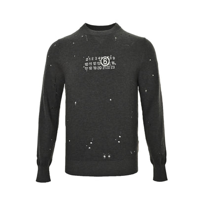 Maison Margiela/Margiela 25Fw digital jacquard hole sweater