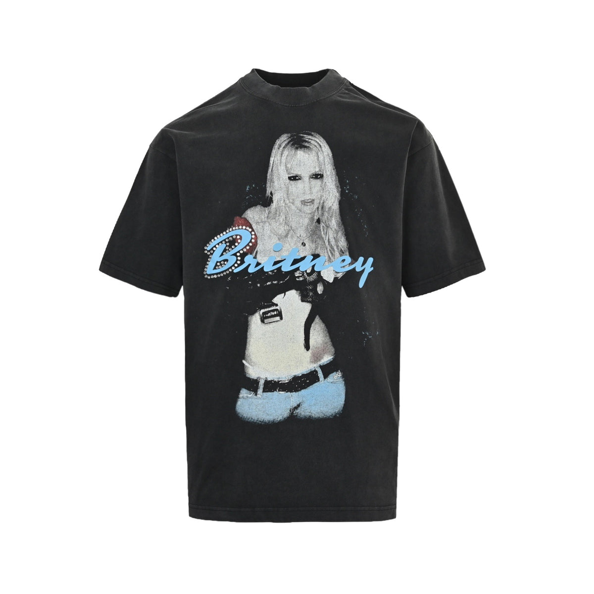 Balenciaga Britney joint printed washed short-sleeves